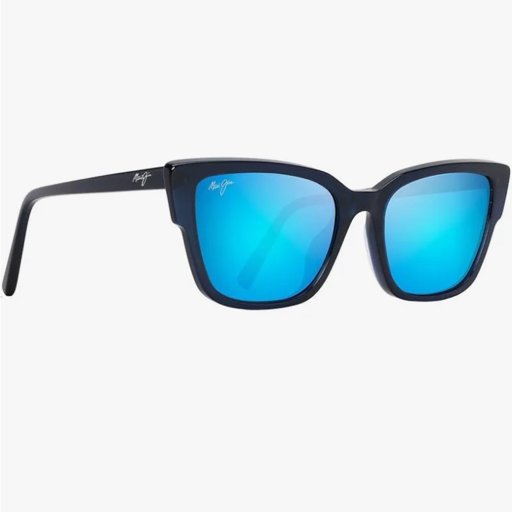 Maui Jim Kou - Navy with Blue Hawaii Mirror Polarized Glass Lenses